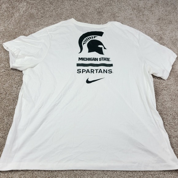 Nike Dri Fit Men's 3XL Michigan State Spartans Size 3XL White T Shirt - Picture 5 of 5